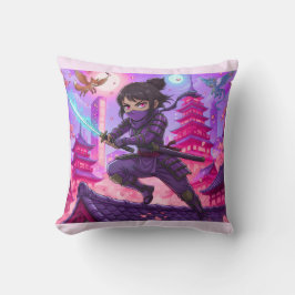 Almofada Throw Pillow The Lunar Guardian Ninja
