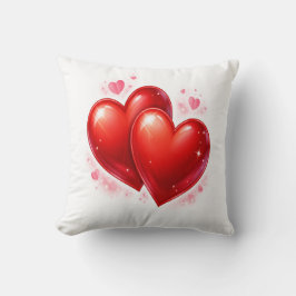 Almofada Throw Pillow with hearts, decorative element 