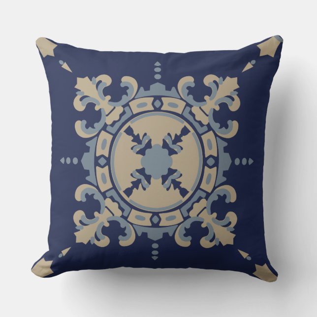 Almofada Throw Pillow with Mexican Tile Design (Frente)