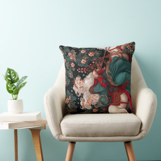 Almofada Throw Pilow Victorian Yule Design