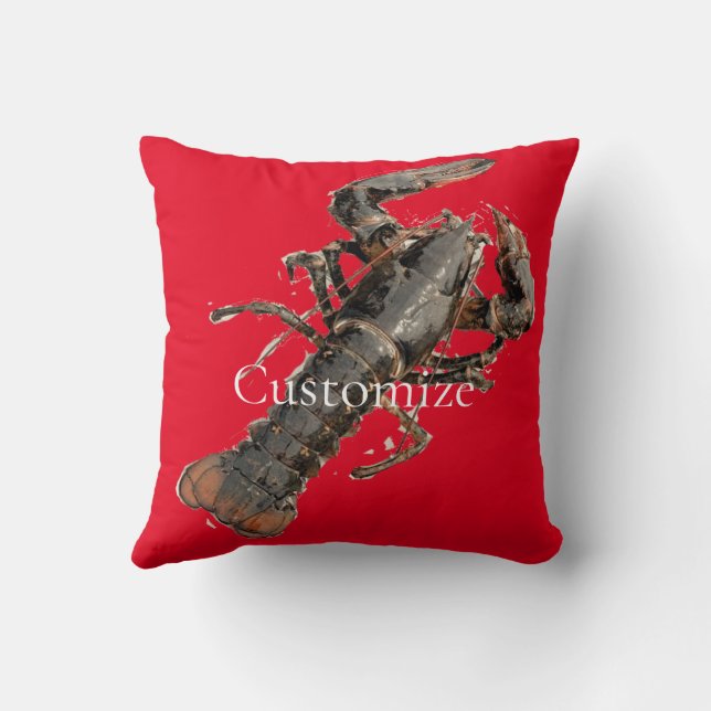 Almofada Thunder_Cove, lagosta fresca de madeira (Verso)