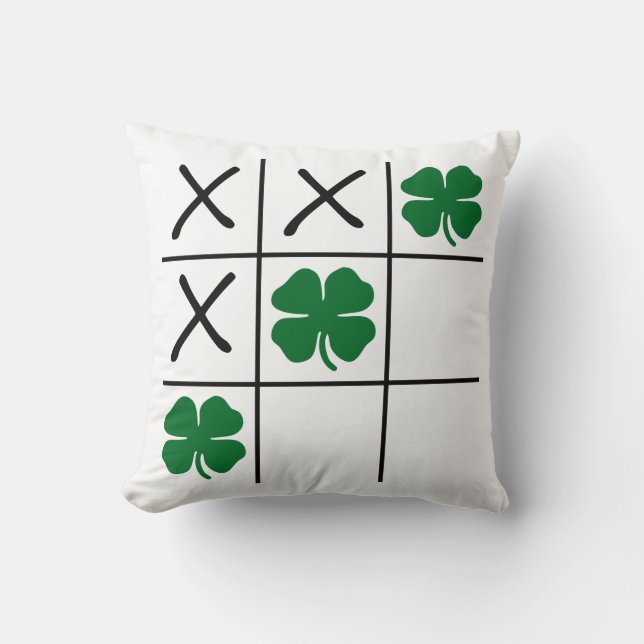Almofada Tic Tac Toe Shamrock (Frente)