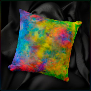 Almofada [Tie-Dye Atômico]  Cores Arco-íris Psicodélicas