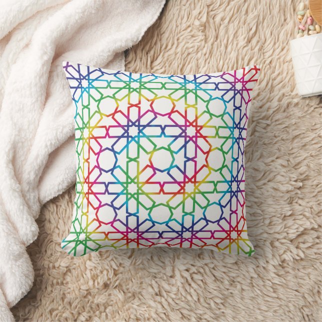 Almofada Tie Dye Marroquino Zellige Pattern Art (Zelij) (Cobertor)