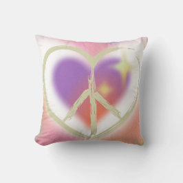 Almofada Tie Dyed Heart Peace Sign