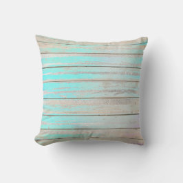 Almofada Tiffany Aqua Beach Home Blue Wood Cinza Silver