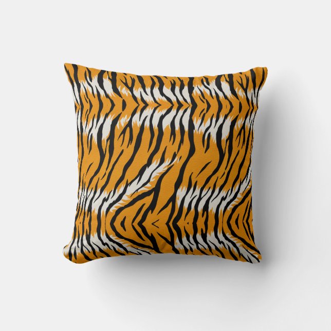 Almofada Tiger Skin Animal Print Pattern Design (Frente)