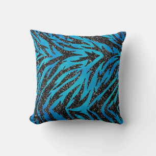 Almofada Tigre azul e preto riscado