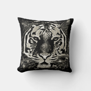 Almofada Tigre branco face close-up