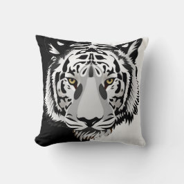 Almofada Tigre Branco Preto