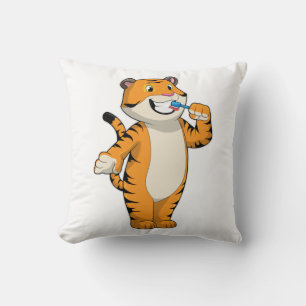 Almofada Tigre com escova de dentes