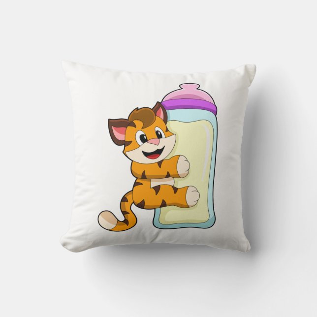 Almofada Tigre com Mamadeira de Leite (Frente)