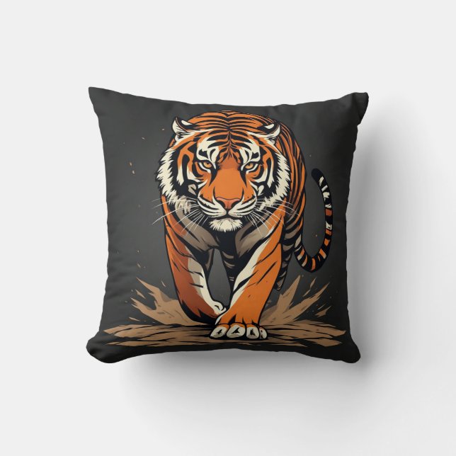 Almofada Tigre de Carregamento Poderoso (Frente)