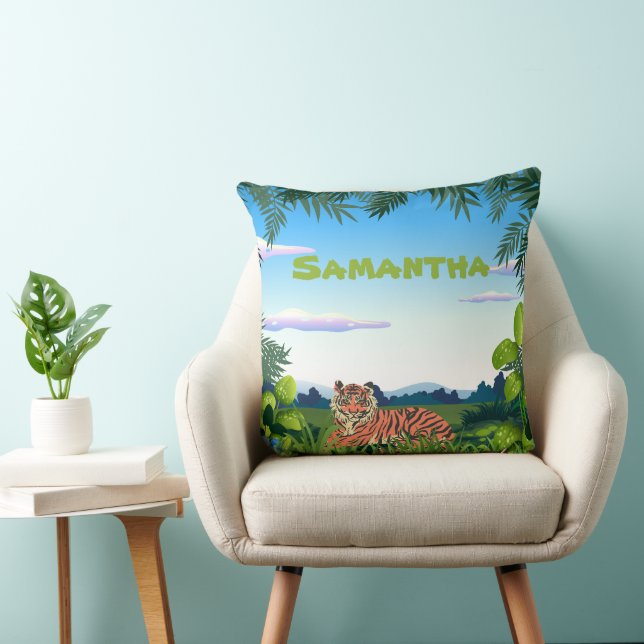 Almofada Tigre de Selva Personalizado (Cadeira)