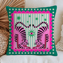Tigres Pink Funky em Dopamina Maximalista Verde