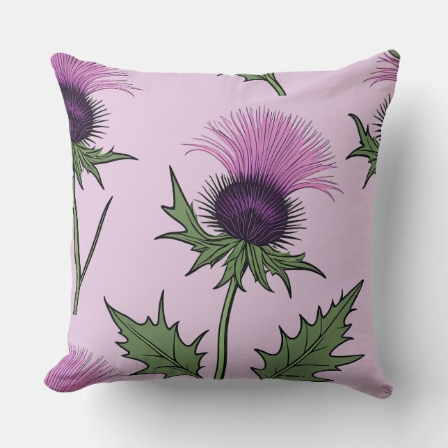 Almofada Tijolo Roxo Selvagem (rosa) (Frente)