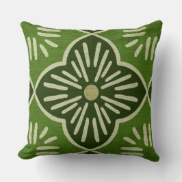 Almofada Tile casablanca graphic in green pattern