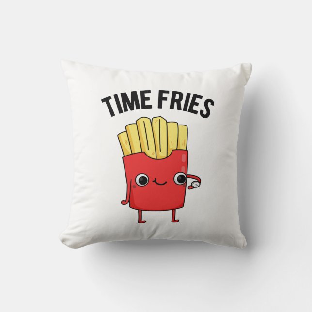 Almofada Time Fries Engraçados Fries Franceses (Frente)