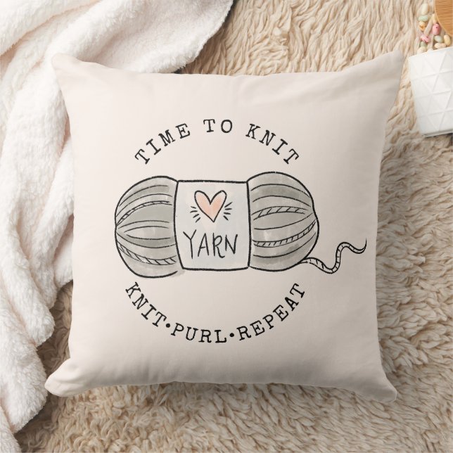 Almofada Time to Knit Blush Pink (Cobertor)