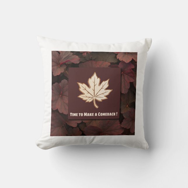 Almofada Time to Make a Comeback – Autumn Leaf Pillow (Frente)