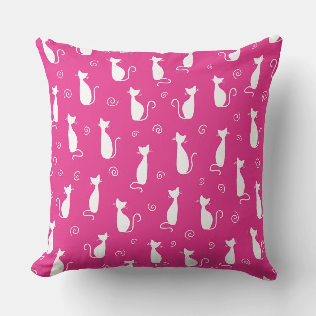 ALMOFADA TINTA BRILHANTE COM CASAS BRANCAS DE GATO (Frente)