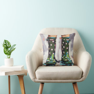 Almofada Tinta de Botas de Chuva - Decoração de Berçário