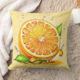 Almofada Tinta de Fatia de Laranja