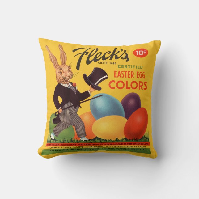 Almofada Tintura da coloração do coelhinho da Páscoa do (Frente)