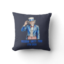 Tio Sam Feliz 4 de Julho Patriótico