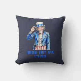 Almofada Tio Sam Feliz 4 de Julho Patriótico