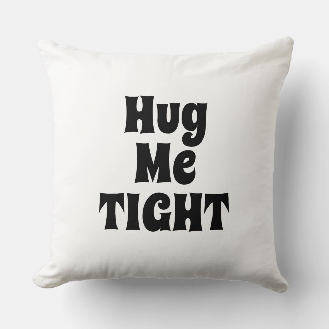 Almofada tipografia branca, legal, engraçada moderna (Frente)