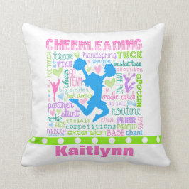 Almofada Tipografia Cheerleading Pastel personalizada das