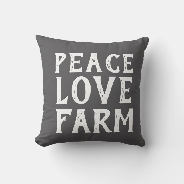 Almofada Tipografia da FAZENDA PEACE LOVE | Travesseiro ext (Frente)