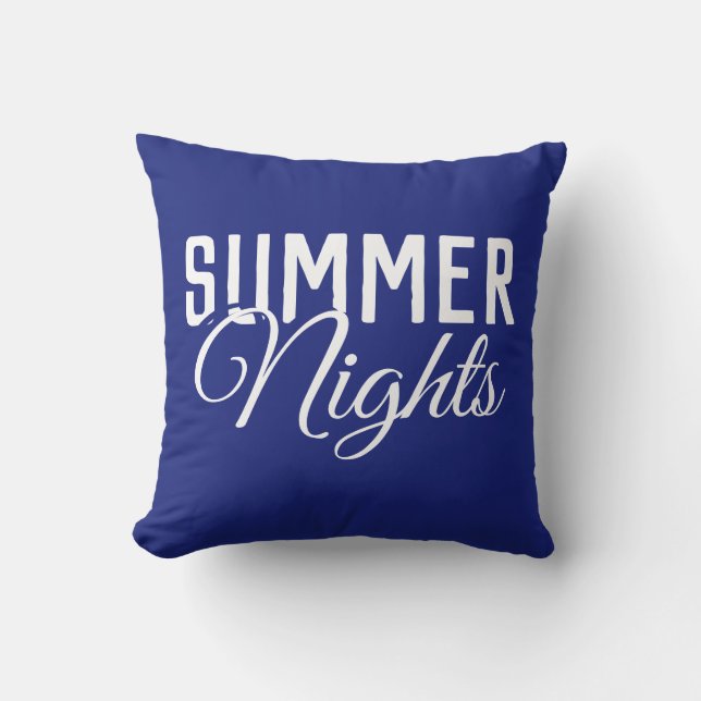 Almofada Tipografia das noites de verão | (Frente)