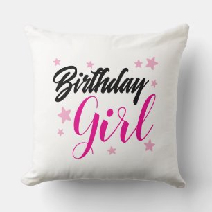 Almofada Tipografia de Aniversário Menina Aniversário Ele