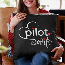 Almofada Tipografia de Esposa de Piloto & Avião Simples,Min