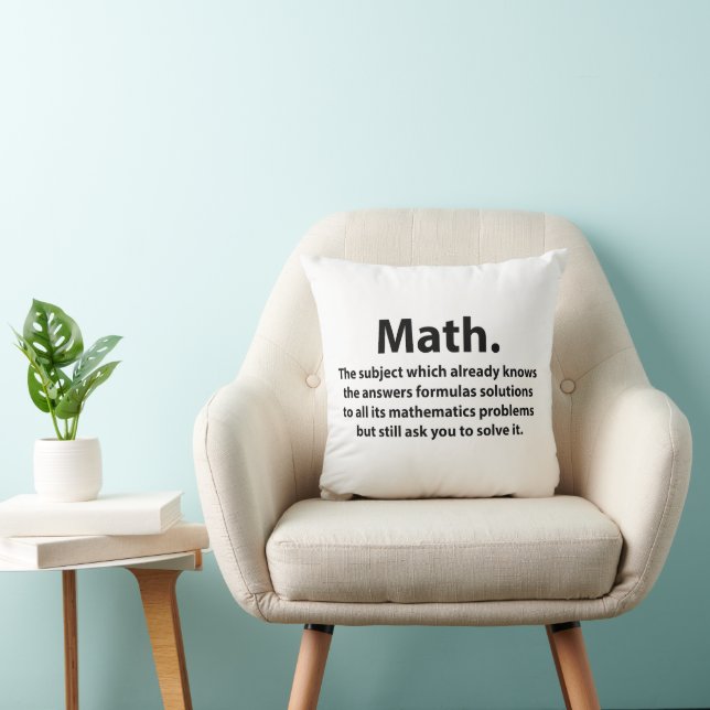 Almofada Tipografia de Matemática Matemática Divertida  (Cadeira)