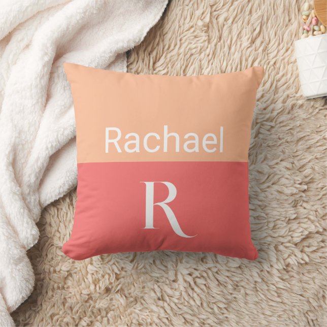 Almofada Tipografia de Nome Simples Monograma (Cobertor)
