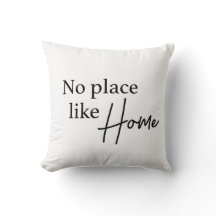 Tipografia em preto e branco Não há lugar como cas