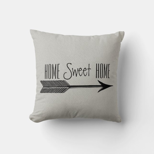 Almofada Tipografia Home Sweet Com Seta (Frente)
