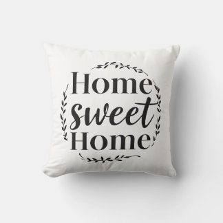 Almofada Tipografia Minimalista Home Sweet
