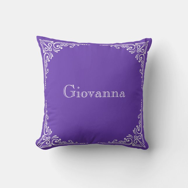 Almofada Tipografia Moderna e Elegante Personalizada Nome (Frente)