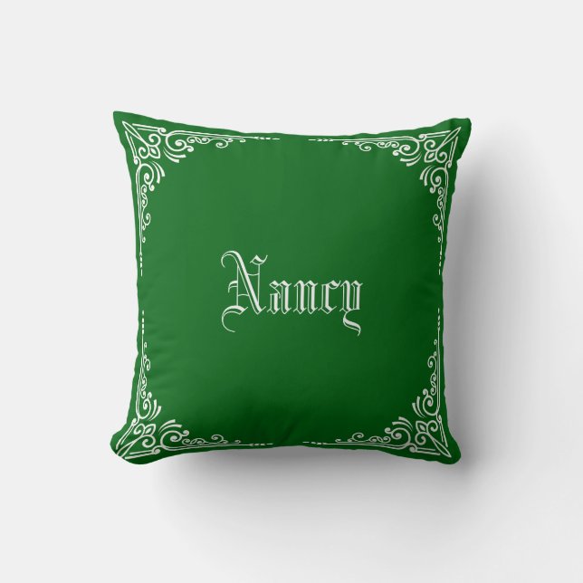 Almofada Tipografia Moderna Elegante Personalizada Nome (Frente)