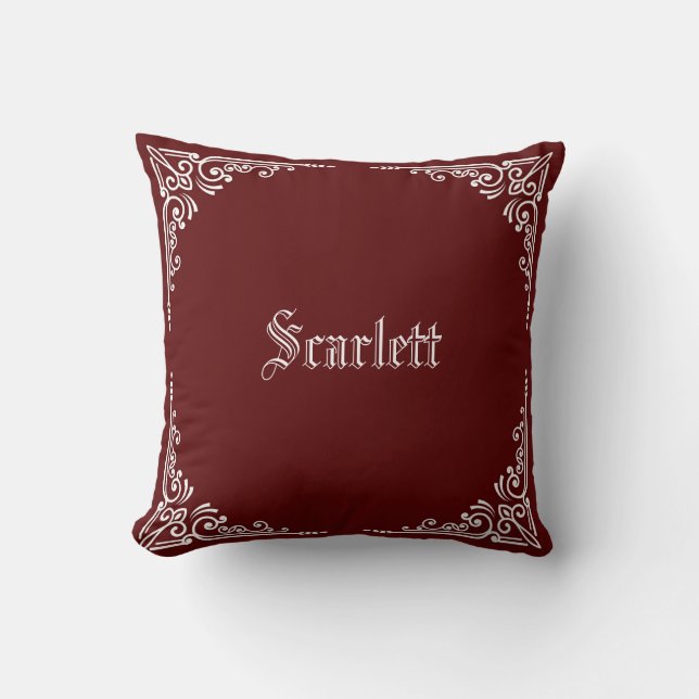Almofada Tipografia Moderna Elegante Personalizada Nome (Frente)
