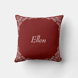 Almofada Tipografia Moderna Elegante Personalizada Nome