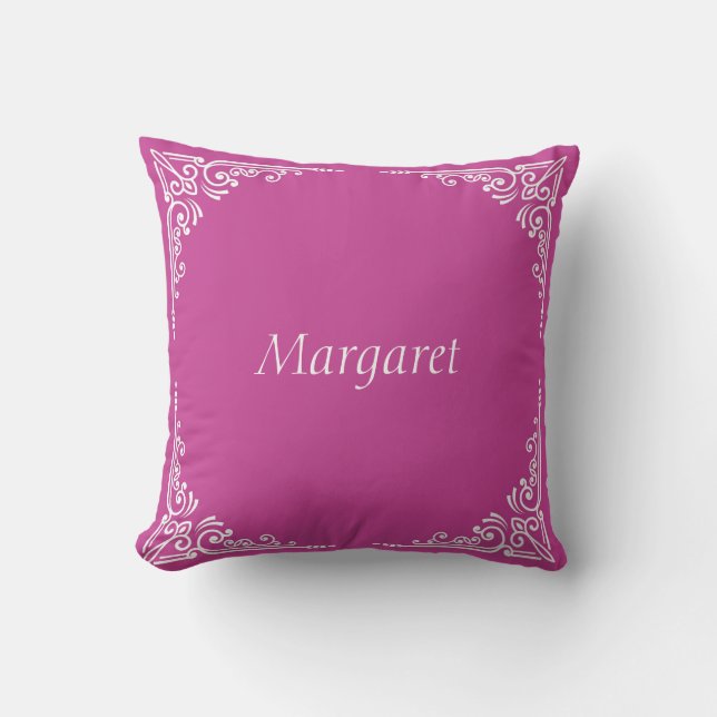 Almofada Tipografia Moderna Elegante Personalizada Nome  (Frente)