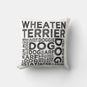 Almofada Tipografia Wheaten de Terrier
