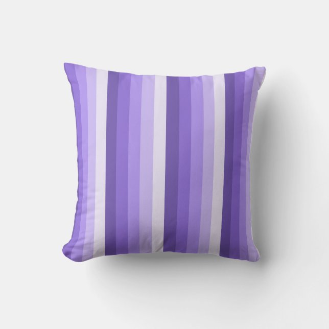 Almofada Tiras de sombra violeta (Frente)