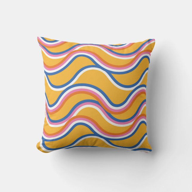 Almofada Tiras de Verão Ondas (Frente)