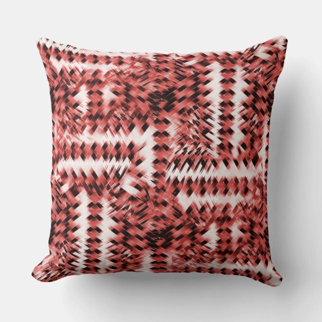 Almofada Tiras vermelhas crocantes com pás de vidro ou espe (Frente)